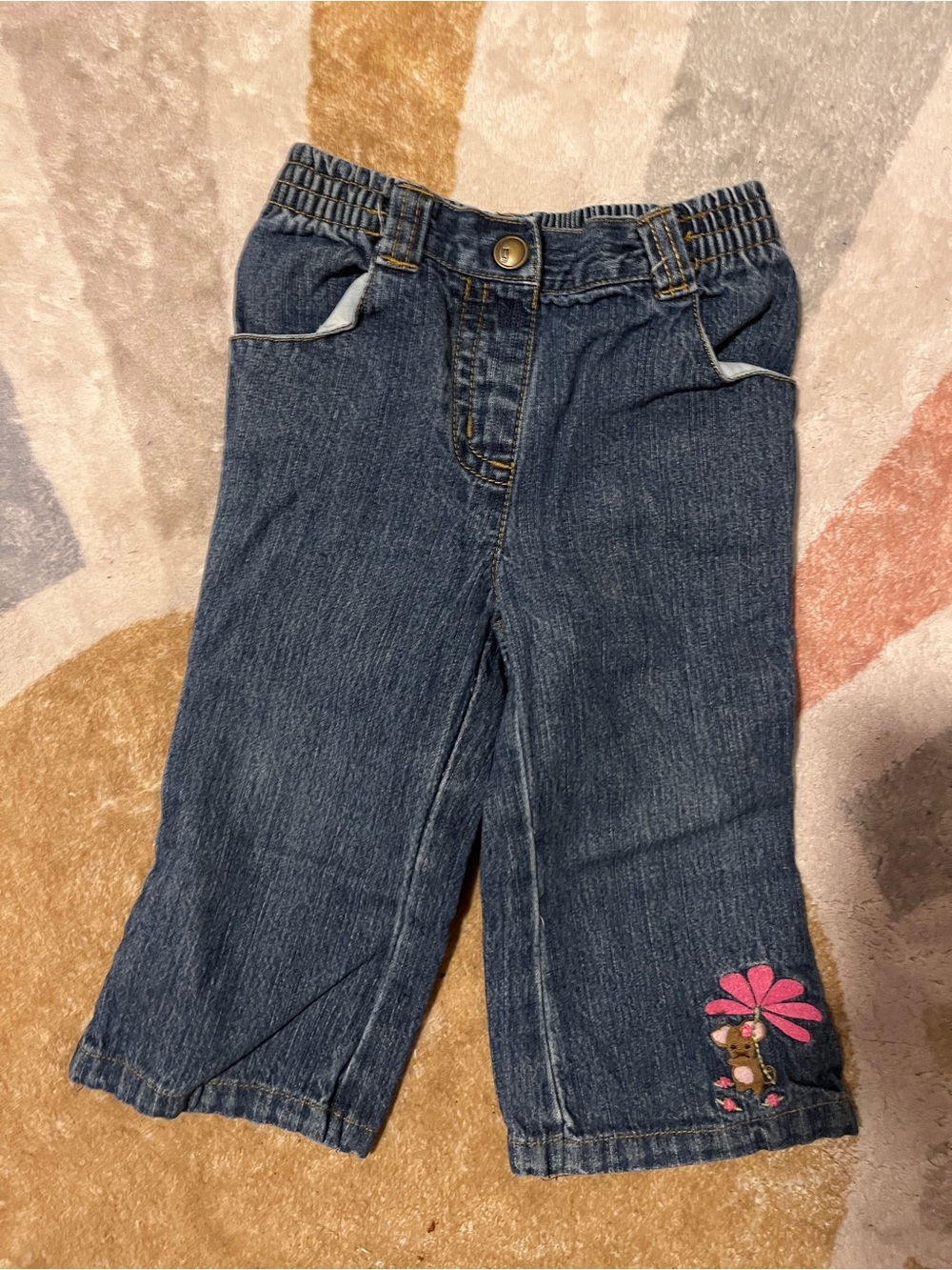 Girls Denim Stretch Pants